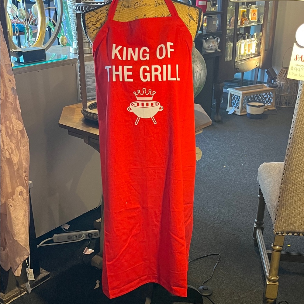 Red 'King of the Grill' Apron
